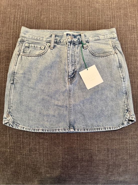 pistola Dresses & Skirts - Pistola Rhea Mid Rise Light Blue Denim Mini Skirt